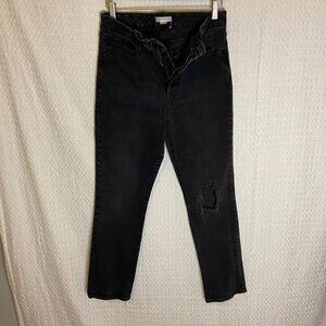 Good American Distressed Black Jeans Women's Size US 12, EU 31